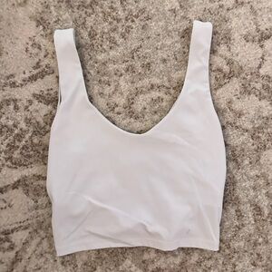 Amazon Essentials White Backless Crop Tank Top